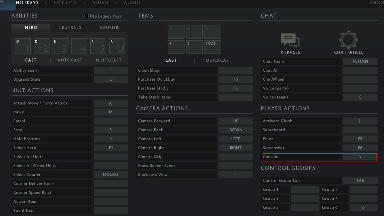 Dota 2 how to open enable or activate console written by Crystal