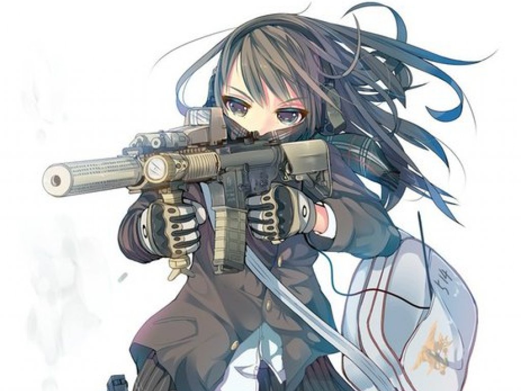 Anime girl with gun meme